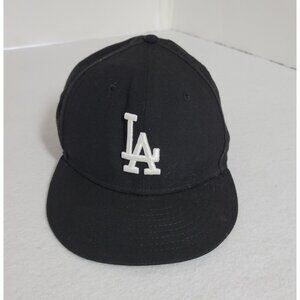 New Era MLB Black & White LA Dodgers 59Fifty Fitted Hat